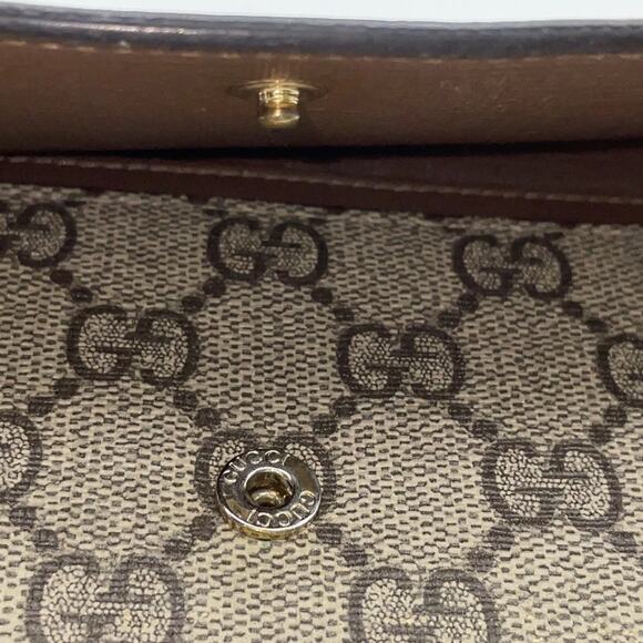 Authentic Gucci GG Supreme PVC Leather Beige Long Wallet W/Dustbag - Picture 11 of 14